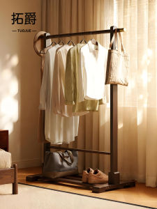 Bedside Clothes Hanger Rack Simple Modern Style Non-Wooden Floor Standing Closet Organizer for Bedroom Living Room And Office