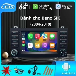 Đầu Radio MP4 Tích Hợp GPS CarPlay Android 13.0 Màn Hình IPS 7 Inch Hỗ Trợ DSP Dành Cho Mercedes-Benz SLK 2004-2010 Có WiFi 4G Và Điều Khiển Vô Lăng.