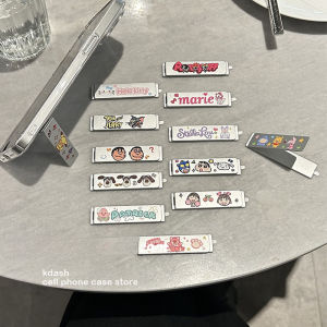 Fancy Metal Bracket for Mobile Phone Shell for iPhone Huawei Vivo Xiaomi Oppo Glory Samsung OnePlus Fun Cartoon Cute Anime Drop-Resistant Foldable Invisible Bracket Portable Student Desktop