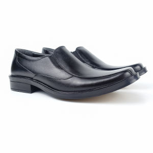 Sepatu Pantofel Pria Kulit Model Slip On Untuk Kerja Virale Official AL 02