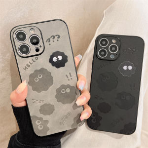 CrashStar Colorful Laser Cute Cartoon Embossed Leather Hard Shockproof Phone Case For iPhone 15 14 13 12 11 Pro Max XS XR X 8 + 7 Plus Fashion Black Phone Casing Cover With Full Cover Lens Camera Protection Hot Sale