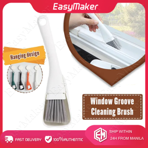 Window Groove Cleaning Brush 2-in-1 Household Cleaning Brush + Dustpan Tool Kit for Door Floor Gap