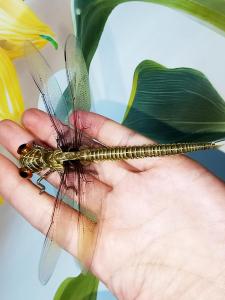 Cultural Handcraft Gift Creative Home Decor Grass Woven Insect Simulation Dragonfly Small Ornament Decoration