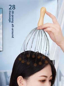 New Upgraded 28 Claw Soul Extractor Octopus Head Massager Acupoint Unblocking Relaxing Scalp Relief Fatigue Personal Care
