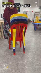 PLASTIC DINING CHAIR 4PCS SH-M198A | KERUSI MAKAN PLASTIK | KERUSI PLASTIK INDOOR OUTDOOR