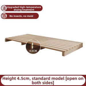 Breathable Moisture-Resistant Full Wood Tatami Platform Bed