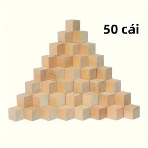50 Khối Gỗ Mini Chưa Hoàn Thiện 2cm Hình Vuông Nguyên Khối Nguyên Liệu Làm Thủ Công Dùng Làm Đồ Chơi Xếp Hình Tự Làm Và Đồ Chơi Giáo Dục Cho Trẻ Em
