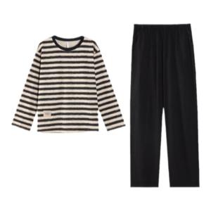 MiiOW | Pure Cotton Sleepwear Womens Spring Autumn Long Sleeve Home Clothes Set With Chest Pad High Sensation Can Wear Outdoors