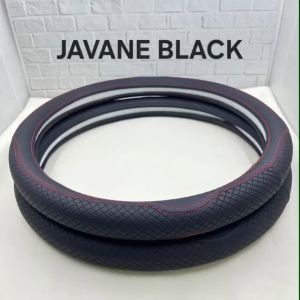 Bungkus Javane Hitam Cover Stir Mobil/Universal Serat kulit Sarung Setir Premium Racing 38 CM Avanza