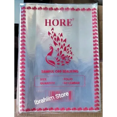 SAMPUL PLASTIK FOLIO ISI 50 PCS / SAMPUL OPP FOLIO MURAH