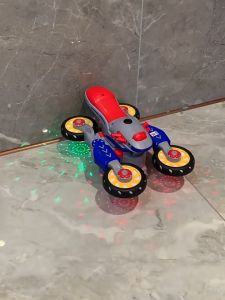 Universal transforming motorbike light music stunt rotating children electric toy car