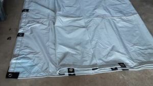 ผ้าใบถุงลมนิรภัย F69 ขนาดสินค้า 2.5X8 | 2.5X7 | 2.5X6 | 2.5X5 | 2.5X4 | ใช้คลุมรถบรรทุกขนส่งสินค้ากันน้ำได้ 100 % ทนแดดทนฝนทนแรงลมสูง