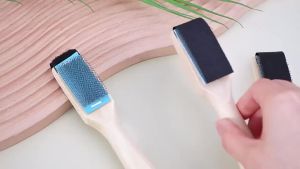 ⚑Wooden Suede Sole Wire Shoe Brush With Protector Cover Stainless Steel Brush Head Dance Shoes Cleaning Brush Durable Practical