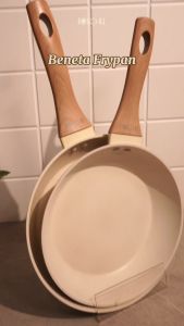 "Roschel Beneta White Marble Coating Non-Stick Frypan 18   20  22  24  26  28 cm Panci Wajan Penggorengan Fry Pan Anti Lengket Induksi Putih Wajan Penggorengan Untuk Kompor Gas Dan Induksi - Lazada