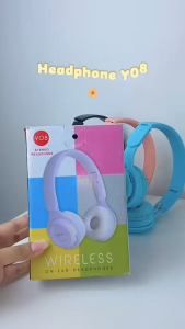 Y08 Foldable Sport Gaming Macaron Headphone Bluetooth Headset Earphone Stereo for Android IOS