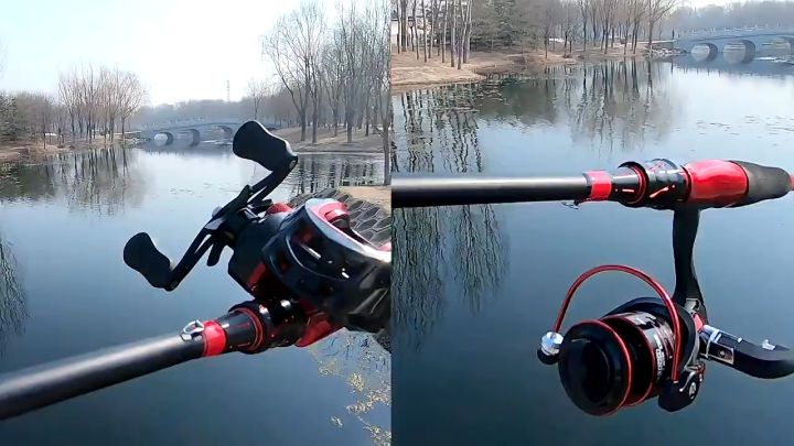 Baitcasting/Spinning Reel Set Fishing Rod Set Spinning Reel Rod Set 7.2:1 Fishing Rod1.8M-2.1M