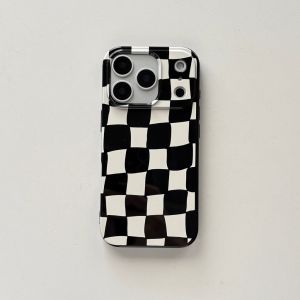 Advanced Classic Black White Checkerboard Plaid Pattern Phone Cover Case for iPhone 17 16 15 14 13 12 11 Pro Max Plus Air