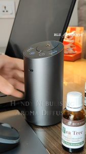 Blu Scents Pure Aroma Nebulizing Diffuser - Heat-Free Waterless USB Powered - Ideal for Office Car Home and Travel