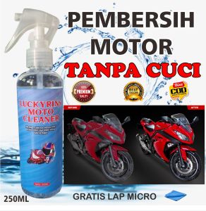 PEMBERSIH MOTOR MOBIL TANPA CUCI LUCKYRINS MOTO CLEANER GRATIS LAP MICROFIBER