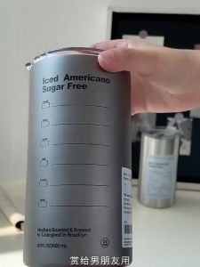 Ly cốc giữ nhiệt inox chân không 2 lớp chống gỉ cách nhiệt 600ml Iced Americano kiểu dáng hiện đại đơn giản