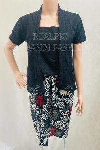 Set stelan BCL brukat cord import+rok batik realpic fit to L