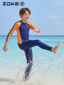 ZOKE | Sun Protection & Warmth Long Sleeve One-Piece Swimwear for Boys