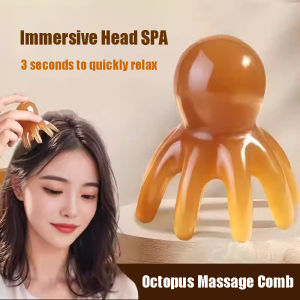 Resin Octopus Shaped Head Massage Combs Prong Head SPA Gua Sha Deep Massage Tools Fatigue Relief Meridian Acupoint Combs