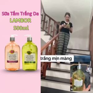 Sữa Tắm Trắng Da LAMBOR - 500ml  Làm Sạch Thu Nhỏ Lổ Chân Lông  Giúp Da Mịn Màng Sáng Bóng  Hàng Chính Hãng Công Ty.