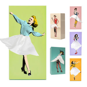 Classy Girl Facial Tissue Box Plastic Retro Rectangular Tissue Box Case Funny Creative for Vanity Countertop Night Stand