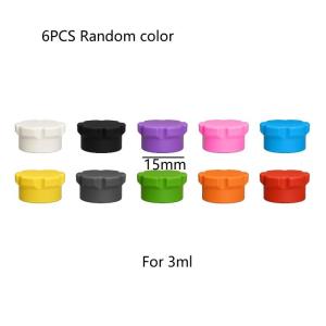EELHOE | 【M】6Pcs Glass Vials Protective Silicone Caps Leakproof Reusable For Insulin Bottles Eyeshadow Cream Containers