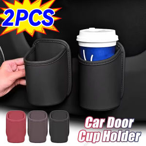 2 cái cửa xe ngăn để cốc hộp da uống giá lưu trữ xe hơi trở lại ghế nước hộp kẹp cố định thiết kế trở lại bin cốc có nắp