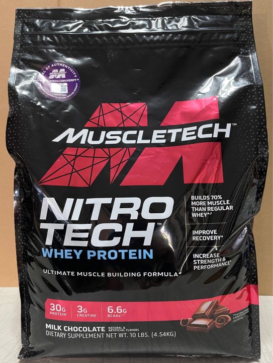 Muscletech Nitrotech Performance Series Whey Protein 10 lbs. with FREE shaker