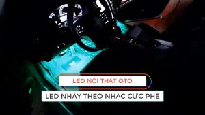 Bộ 4 dải Led chiếu gầm ghế Ô tô với 8 chế độ màu sắc có điều khiển từ xa cảm ứng âm thanh nhấp nháy theo nhạc