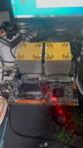 SET 2CPU DUAL CPU MBเมนบอร์ด X79Dual พร้อม CPU Intel Xeon E5-2690V2 X2 20C/40T ราม ECC16-128G M.2 NVMe SSD 256-1TB เเถม cpu cooler