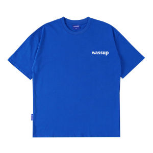 Áo Thun Cotton Tay Ngắn in Chữ WASSUP Dành Cho Nam Và Nữ Mùa Hè Cổ Tròn Thường Ngày Chống Bong Tróc