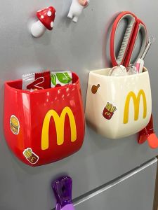 Magnetic Potato Chip Storage Box Kitchen Utensils Rack Entrance Hall Refrigerator Magnet Side Storage Home Decoration Accessories