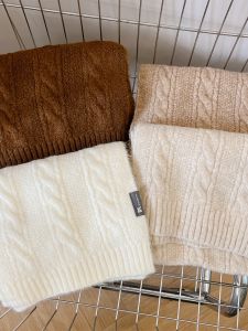 Thickened Woolen Scarf Womens Autumn Winter Korean Style Atmosphere Feeling Student Warm Thick Small Neck Warmer with Soft Light Effect