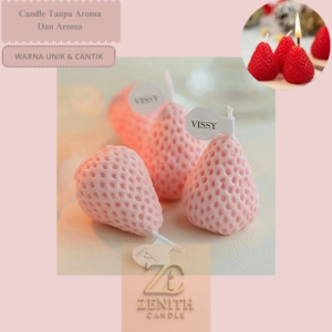 ZC - Lilin Aromaterapi Strawberry Stroberi Scented Candle Birthday Dekorasi Souvenir Hampers Unik