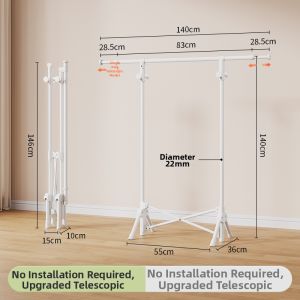 Foldable Space-saving Indoor and Balcony Clothes Drying Rack