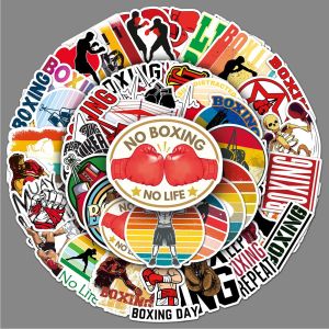 50-Piece Set Graffiti Stickers Boxing Sports Decorations for Water Bottles Luggage Skateboards Customizable Personal Expressions