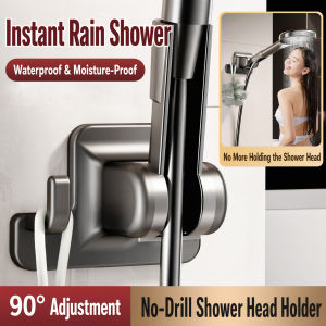 Adjustable Shower Holder Stainless Steel Aluminum Shower Shelf Bathroom Shelf No Drilling For Modern Bathroom