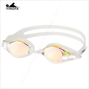 แว่นตาว่ายน้ำเคลือบ YINGFA สำหรับผู้ชายและผู้หญิง ผู้ใช้เพื่อป้องกันการเกิดฝ้าในอุปกรณ์ Pelindung Mata สูง