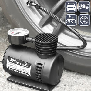 ปั๊มลมขนาดเล็กไฟฟ้าอัตโนมัติ12Vยางคอมเพรสเซอร์300PSI เครื่องสูบยางรถยนต์อุปกรณ์เสริมสำหรับเติมลม