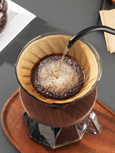 Mumer Coffee Filter Paper V60 Hand-Poured Cone American Drip Filter Original Wood Color Storage Extraction Kitchen Diningware