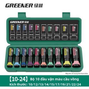 Greener | Bộ Sockets Lục Giác Dài cho Súng Bắn Bu Lông Điện
