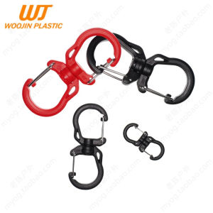 Woojin Buckle Double Head Rotating Hook Double Carabiner Hook Keychain DIY Accessories