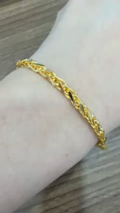 Poh Heng Jewellery 22K Wheat Bracelet in Yellow Gold [Price By Weight]