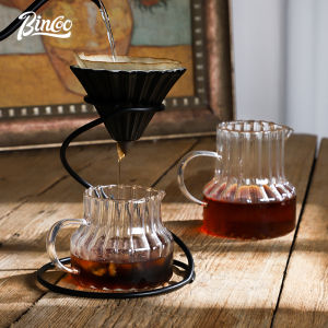 BINCOO Glass Teapot with Lid Coffee Pot High Temperature Resistant for Household Office 500ML/750ML