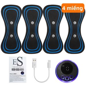 Máy Massage Cổ EMS Mini Thiết Bị Massage Xung Điện Cầm Tay Miếng Dán Massage Cổ 8 Chế Độ 19 Cấp Độ Kích Thích Cơ Giảm Đau