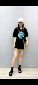 Korean Fashion Slimming Skort Elastic Waist Skirt Split Short Cargo Pants